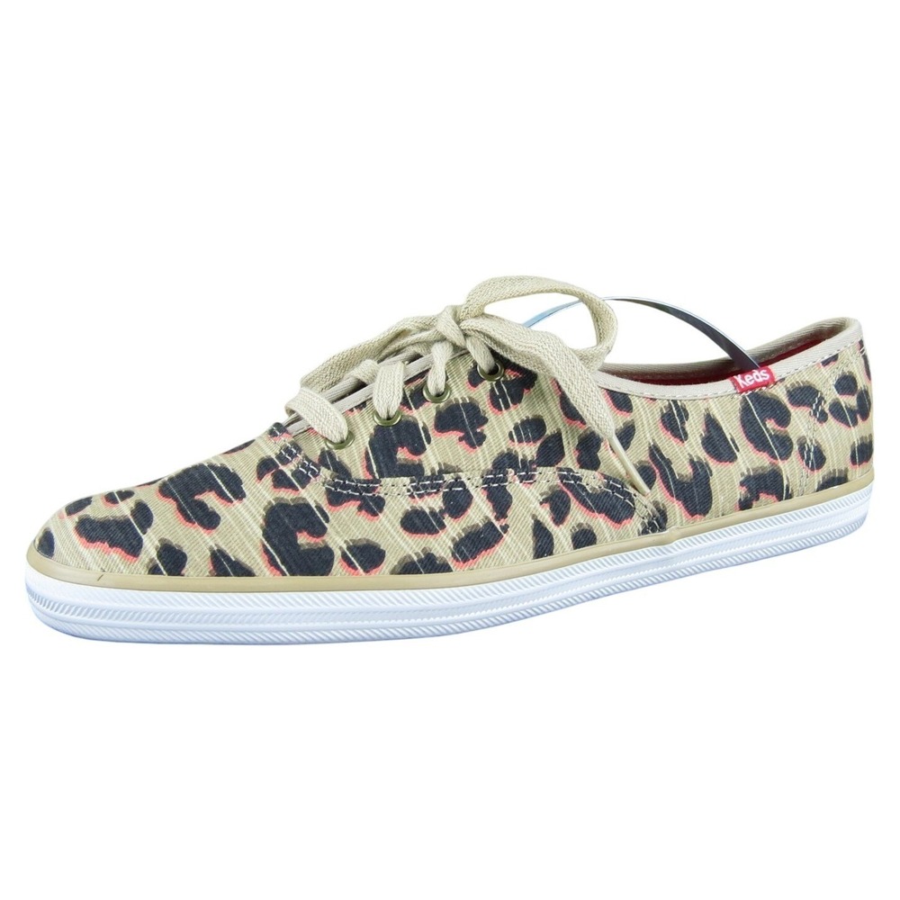 Keds Women Leopard Sneaker Brown Fabric Sz 8 Medium Gently Used‎ 2025